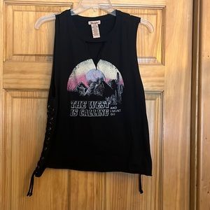 Wrangler womens tank with tie sides